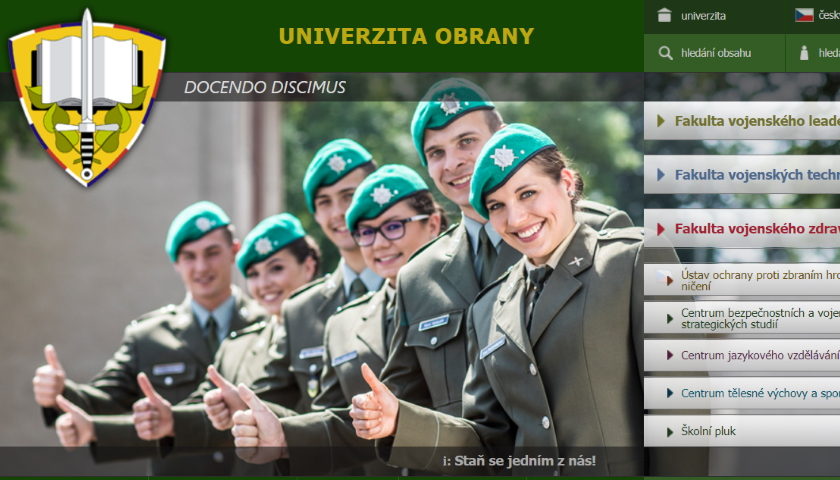 Univerzita obrany website