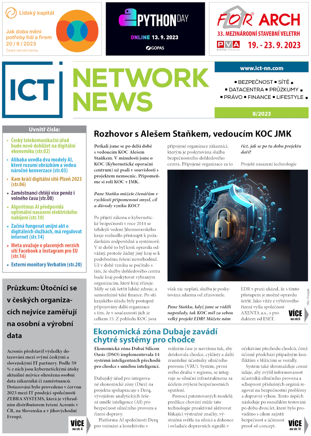 ICT NETWORK NEWS 8-2023 cover
