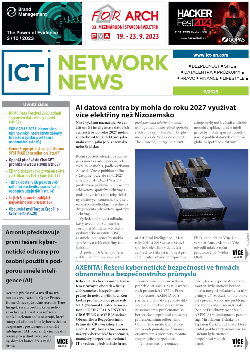 ICT NETWORK NEWS 9-2023 cover