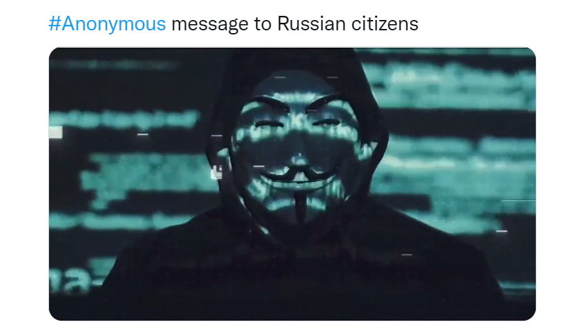 Anonymous message to Russian citizens