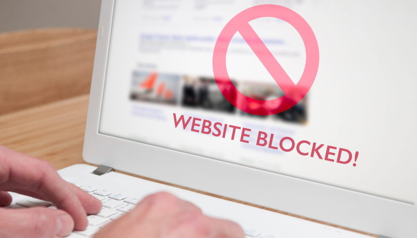 website blocked DDoS