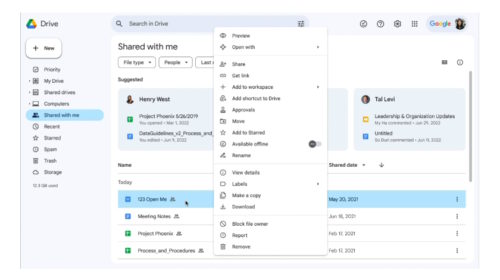 Google security drive