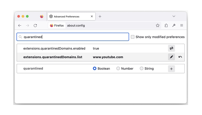 Mozilla Domény v karanténě