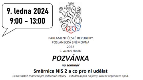 seminář Směrnice NIS 2 a co pro ni udělat