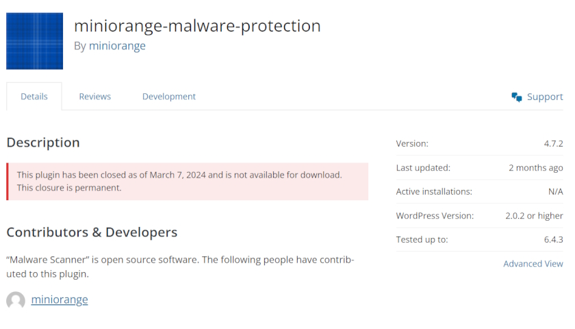 miniorange-malware-protection