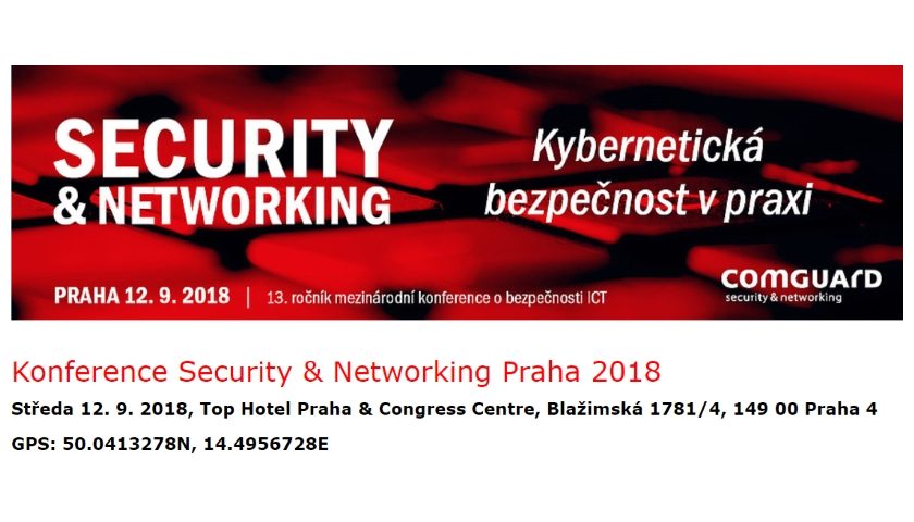Konference Security & Networking Praha 2018